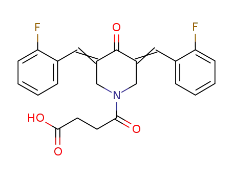 4-[3,5-bis(2-fluorobenzylidene)-4-oxo-piperidin-1-yl]-4-oxo-butanoic acid
