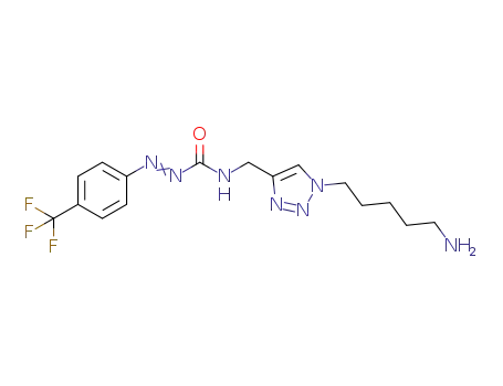 N-((1-(5-aminopentyl)-1H-1,2,3-triazol-4-yl)methyl)-2-(4-(trifluoromethyl)phenyl)diazenecarboxamide