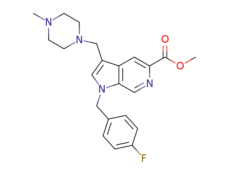 methyl 1-(4-fluorobenzyl)-3-[(4-methylpiperazin-1-yl)methyl]-1H-pyrrolo[2,3-c]pyridine-5-carboxylate