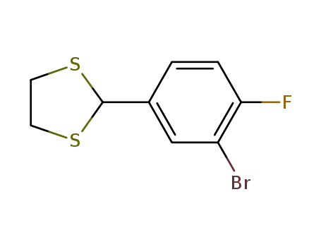 Molecular Structure of 1262048-10-1 (2-(3-bromo-4-fluorophenyl)-1,3-dithiolane)
