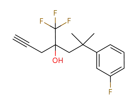 6-(3-fluorophenyl)-6-methyl-4-trifluoromethylhept-1-yn-4-ol