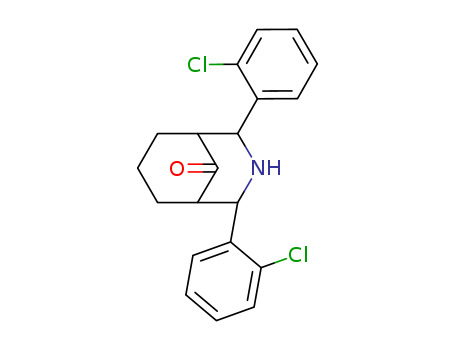 3-Azabicyclo[3.3.1]nonan-9-one,2,4-bis(2-chlorophenyl)- cas  34025-59-7