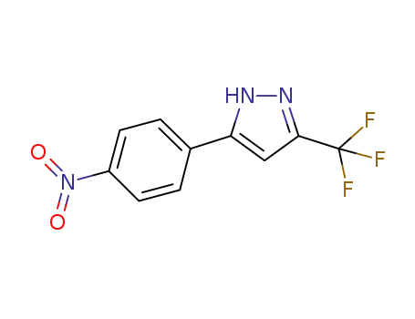 Molecular Structure of 890602-69-4 (1H-Pyrazole, 5-(4-nitrophenyl)-3-(trifluoromethyl)-)