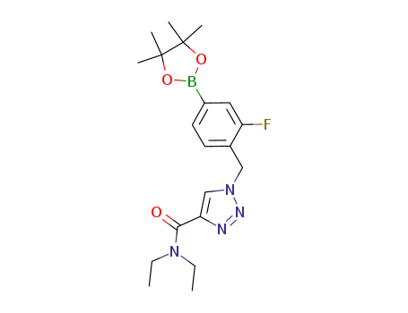 N,N-diethyl-1-(2-fluoro-4-(4,4,5,5-tetramethyl-1,3,2-dioxaborolan-2-yl)benzyl)-1,2,3-triazole-4-carboxamide
