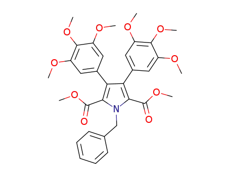Molecular Structure of 1144503-24-1 (dimethyl N-benzyl-3,4-bis(3,4,5-trimethoxyphenyl)pyrrole-2,5-dicarboxylate)