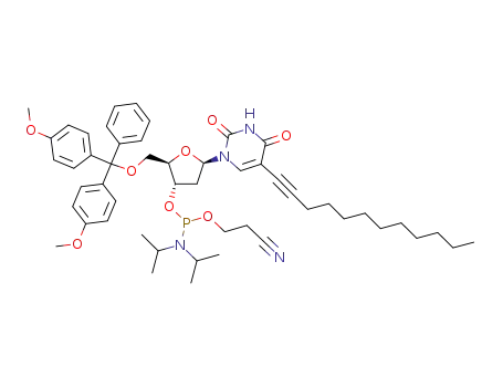 5-(3'-dodecyne)-5'-O-dimethoxytrityl-2'deoxyuridine-3'[(2-cyanoethyl)-N,N-diisopropylphosphoramidite]