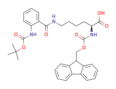Molecular Structure of 159322-59-5 (FMOC-LYS(RETRO-ABZ-BOC)-OH)