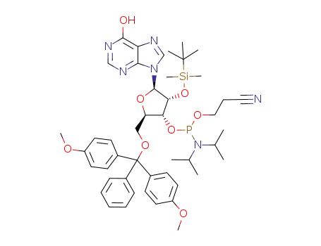 2'-O-(tert-부틸디메틸실릴)-5'-O (p,p'-디메톡시트리틸)이노신 3'-[(2-시아노에틸)N,N-디이소프로필아미노포스포르아미다이트]