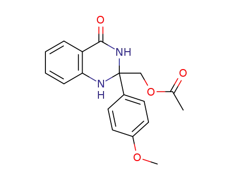Molecular Structure of 1239347-31-9 (2-acetoxymethyl-2-(4-methoxyphenyl)-2,3-dihydroquinazolin-4(1H)-one)