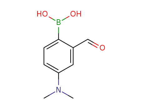 Molecular Structure of 1257846-85-7 (4-(dimethylamino)-2-formylbenzeneboronic acid)