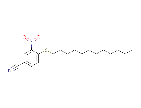 Molecular Structure of 202190-87-2 (4-(n-dodecylthio)-3-nitrobenzonitrile)