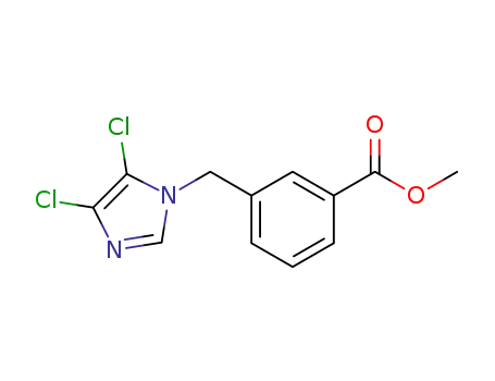 Molecular Structure of 175203-11-9 (METHYL 3-(4,5-DICHLOROIMIDAZOL-1-YLMETHYL)BENZOATE)
