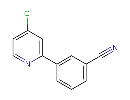 Molecular Structure of 1286709-14-5 (4-chloro-2-(3-cyanophenyl)-pyridine)