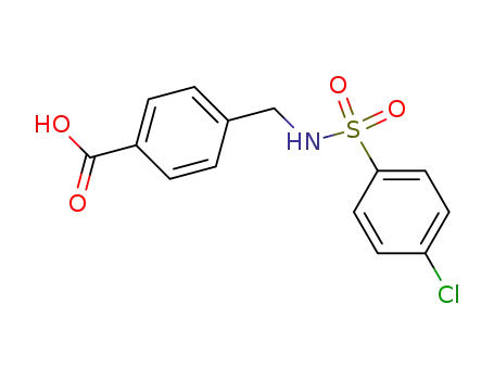 Molecular Structure of 138914-23-5 (4-[[(4-Chlorophenylsulfonyl)amino]methyl]benzoic acid)