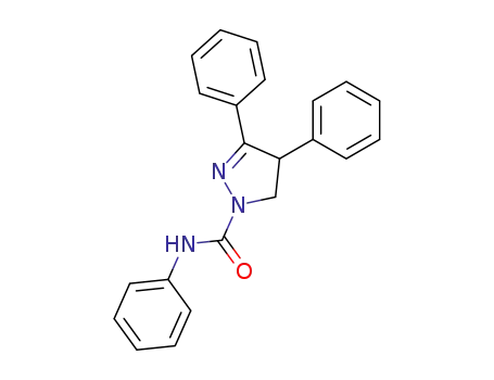 Molecular Structure of 59074-48-5 (1H-Pyrazole-1-carboxamide, 4,5-dihydro-N,3,4-triphenyl-)