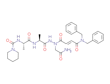 N<sub>2</sub>-(N-piperidinocarbonylalanylalanyl)-N<sub>1</sub>-carbamoylmethyl-N<sub>1</sub>-trans-(3-dibenzylcarbamoylpropenoyl)hydrazine