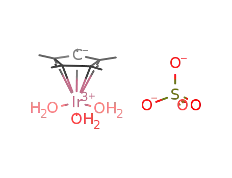 Molecular Structure of 254734-81-1 ([Ir(III)(η5-pentamethylcyclopentadienyl)(H2O)3](SO4))