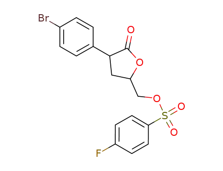 [4-(4-bromophenyl)-5-oxotetrahydrofuran-2-yl]methyl 4-fluorobenzenesulfonate