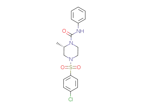(2S)-4-[(4-chlorophenyl)sulfonyl]-2-methyI-N-phenyl-1-piperazinecarboxamide