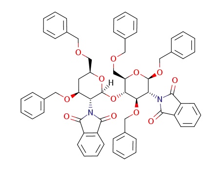 benzyl 3,6-di-O-benzyl-2-deoxy-2-phthalimido-4-O-(3,6-di-O-benzyl-2,4-dideoxy-2-phthalimido-β-D-glucopyranosyl)-β-D-glucopyranoside