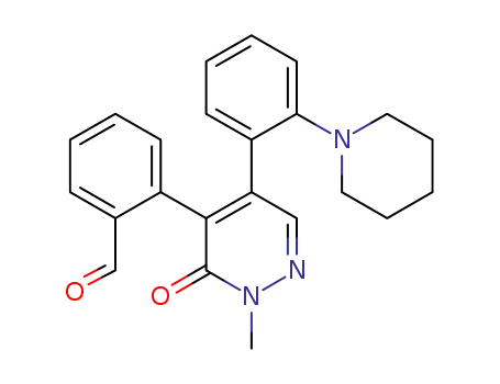 2-[2-methyl-3-oxo-5-(2-piperidin-1-ylphenyl)-2,3-dihydropyridazin-4-yl]benzaldehyde