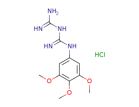 Molecular Structure of 1049734-37-3 (3,4,5-trimethoxyphenylbiguanide hydrochloride)