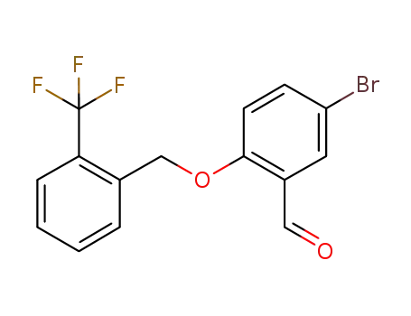 Molecular Structure of 1198307-34-4 (5-bromo-2-[2-(trifluoromethyl)benzyloxy]benzaldehyde)