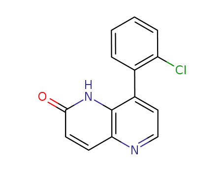Molecular Structure of 1217296-42-8 (8-(2-chlorophenyl)-1,5-naphthyrid-2(1H)-one)