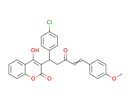 4-hydroxy-3-[1-(4-chloro-phenyl)-5-(4-methoxy-phenyl)-3-oxo-pent-4-enyl]-chromen-2-one