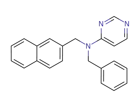 Molecular Structure of 1190601-09-2 ([benzyl-(2-naphthylmethyl)-amino]-4-pyrimidine)