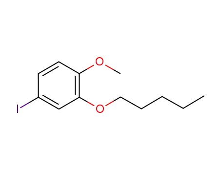 Molecular Structure of 909119-73-9 (4-Iodo-1-methoxy-2-(pentyloxy)benzene)