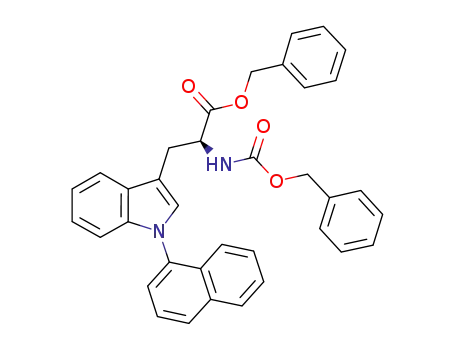 benzyl (S)-1-(benzyloxycarbonyl)-2-(1-(naphthalen-yl)-1H-indol-3-yl)ethylcarbamate