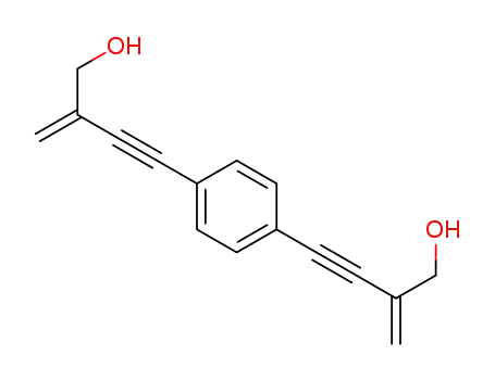 Molecular Structure of 1272632-90-2 (4,4'-(1,4-phenylene)bis(2-methylenebut-3-yn-1-ol))
