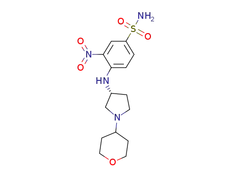 Molecular Structure of 1257046-28-8 ((R)-3-nitro-4-(1-(tetrahydro-2H-pyran-4-yl)pyrrolidin-3-ylamino)benzenesulfonamide)