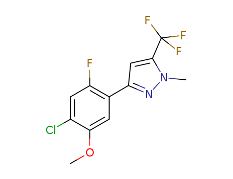 1H-Pyrazole, 3-(4-chloro-2-fluoro-5-methoxyphenyl)-1-methyl-5-(trifluoromethyl)-