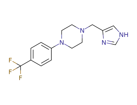 Molecular Structure of 1239717-00-0 (1-((1H-imidazol-4-yl)methyl)-4-(4-trifluoromethylphenyl)-piperazine)