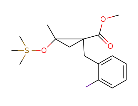 methyl 1-(2-iodobenzyl)-2-methyl-2-trimethylsiloxycyclopropane carboxylate