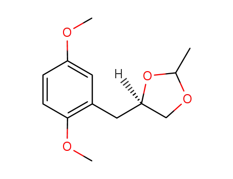 Molecular Structure of 1246659-58-4 ((R)-4-(2,5-dimethoxybenzyl)-2-methyl-1,3-dioxolane)