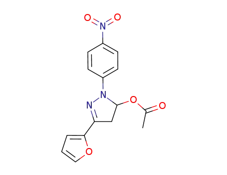3-(furan-2-yl)-1-(4-nitrophenyl)-4,5-dihydro-1H-pyrazol-5-yl acetate