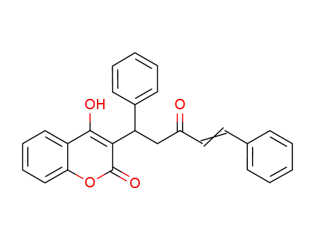 4-hydroxy-3-(3-oxo-1,5-diphenyl-pent-4-enyl)-chromen-2-one