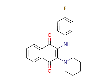 2-((4-fluorophenyl)amino)-3-(piperidin-1-yl)naphthalene-1,4-dione