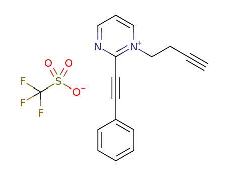 1-(3-butynyl)-2-(phenylethynyl)pyrimidinium trifluoromethanesulfonate