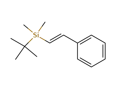 Molecular Structure of 161403-16-3 (Silane, (1,1-dimethylethyl)dimethyl[(1E)-2-phenylethenyl]-)