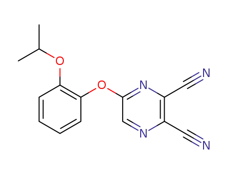 Molecular Structure of 1259925-59-1 (5-(2-isopropyloxyphenoxy)pyrazine-2,3-dicarbonitrile)