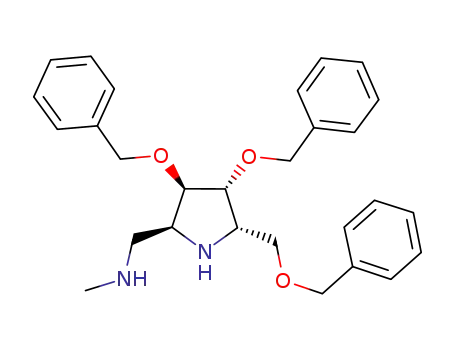(2S,3R,4R,5S)-2-(N-methyl)aminomethyl-3,4-dibenzyloxy-5-benzyloxymethylpyrrolidine