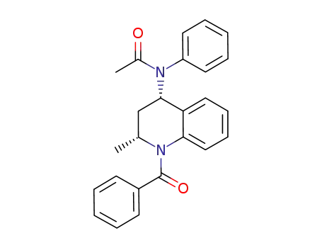 Molecular Structure of 305806-98-8 (Acetamide,
N-[(2R,4S)-1-benzoyl-1,2,3,4-tetrahydro-2-methyl-4-quinolinyl]-N-phenyl
-, rel-)