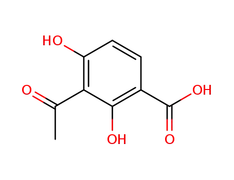 Molecular Structure of 107415-78-1 (3-acetyl-2,4-dihydroxybenzoic acid)