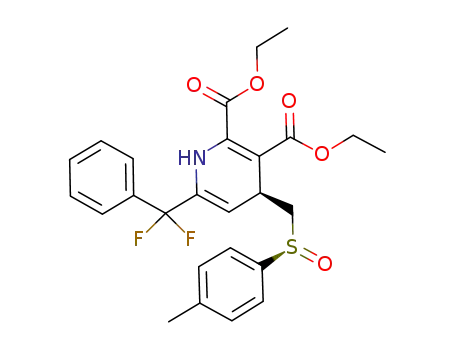 (+)-ethyl 6-[difluoro(phenyl)methyl]-2-ethoxycarbonyl-4-[(R)-p-tolylsulfinylmethyl]-1,4-dihydropyridin-3-carboxylate