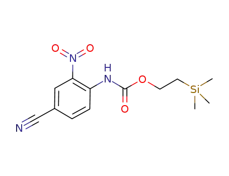 Molecular Structure of 1257310-73-8 ((4-cyano-2-nitrophenyl)carbamic acid 2-trimethylsilanylethyl ester)