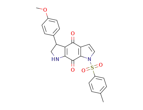 3-(4-methoxyphenyl)-7-(toluene-4-sulfonyl)-2,3-dihydro-1H,7H-pyrrolo[3,2-f]indole-4,8-dione